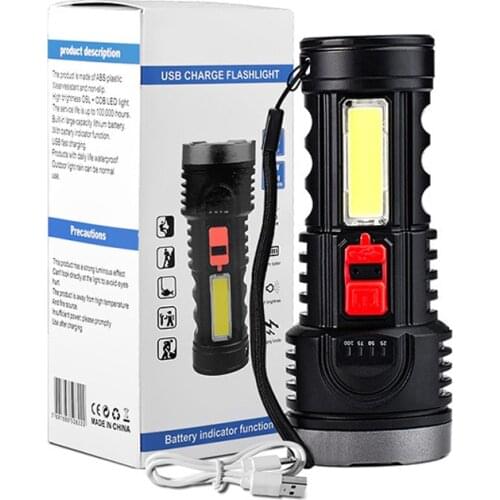 Multi-function Led Flashlight Ultra Bright Torch USB Long-range Waterproof Light Portable Flashlight For Outdoor Camping