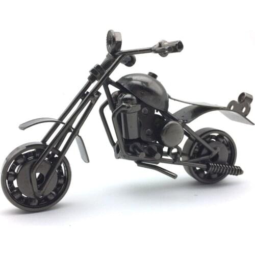 M40 15cm Creative Handmade Motorcycle Model Motorbike Desktop Decor Home Office Decor Figurines Miniatures Iron Craft Motorcycle