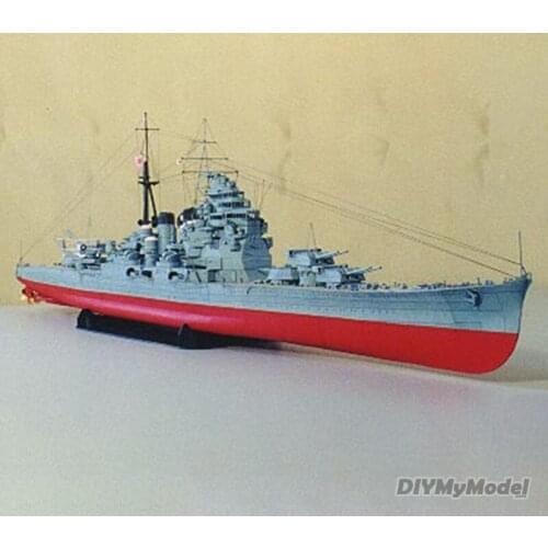 1:250 Japanese Kaohsiung Heavy Cruiser Takao DIY 3D Paper Card Model Building Sets Construction Toys Educational Military Model