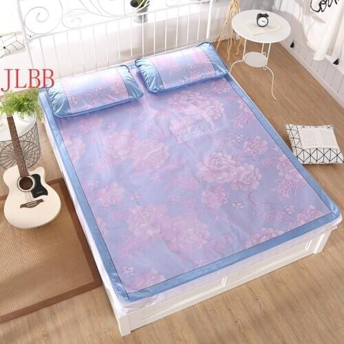 2020 new Summer cool sheet Jacquard bed Protection mat 200*220cm Mattress Cover Rubber fitted sheet Viscose fiber mat super king
