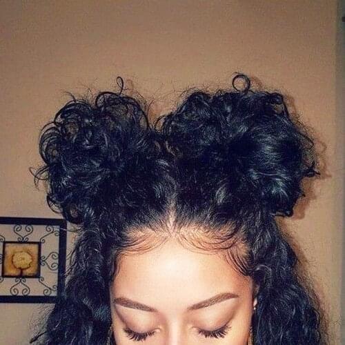 Afro Bun High Puff Wig Short Afro Kinky Pony Tail Clip in Drawstring Ponytail Synthetic Hair Bun Hair Extensions