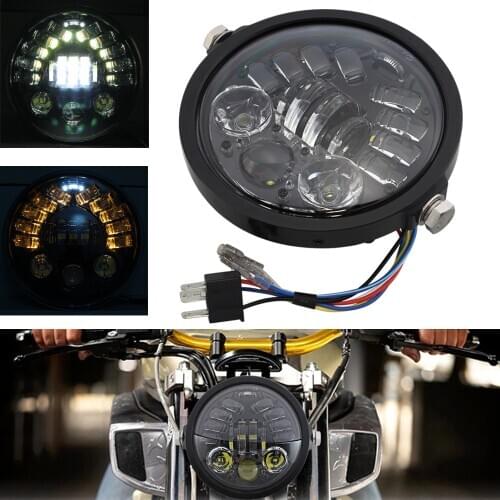 Motorcycle Front LED Light Bulb Headligh Fit for Harley Touring Softail FLHTCUSE
