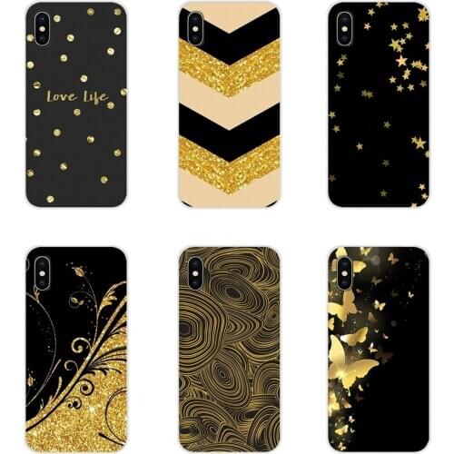 For Xiaomi Redmi Note 3 4 5 6 7 8 Pro Mi Max Mix 2 3 2S Pocophone F1 TPU Transparent Skin Case gold black Glitter Wave point dot