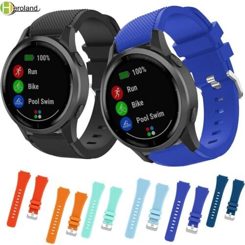 Silicone Wrist Strap For Garmin Vivoactive 4 Accessorie 22MM watch band 22MM replacement WatchBand for Amazfit Stratos 3 2/2s