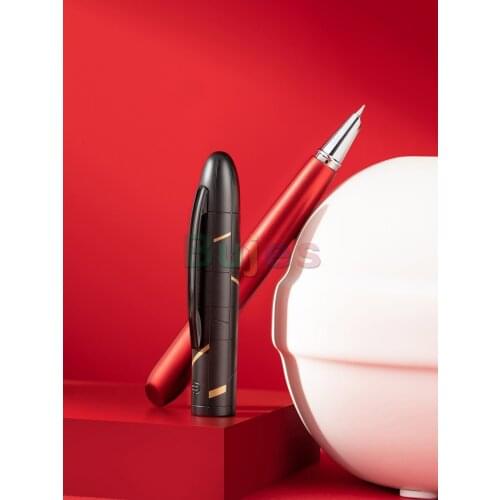 Banju Professional Illustrators Joint Fountain Pen,0.4mm Nib Iridium Gold Gift Pen,High-end Red Business Office Calligraphy Pen