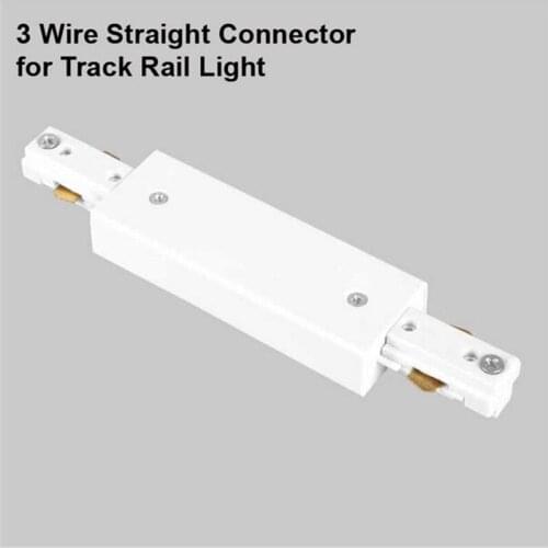LED Track Rail Connector Straight Connectors 3 Wire Rail Connector Rail Joiner Track Lighting For Spot Light Track Fitting