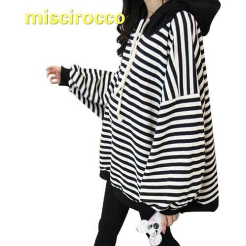 Pregnant Womens Hoodies Breast-feeding Clothing Maternity Clothes Spring Autumn Stripes Large Size Feeding Tide