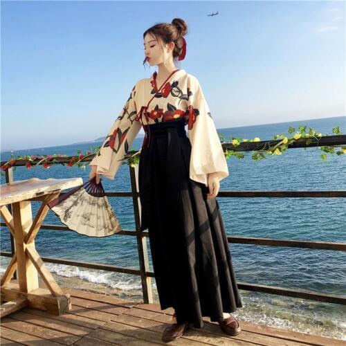 Traditional Japanese Kimonos Hanfu Kimono Costume Geisha Cosplay Obi Yukata Women Sexy Japanese Dresses FF2196