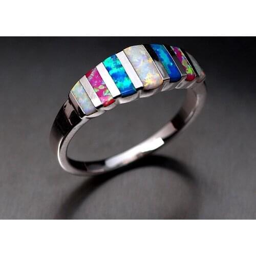 European And American-Style Artificial Opal Ring WOMENS Wedding Ring Accessories Hot Hot Selling Jewelry
