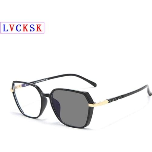 Vintage TR90 Polygon Photochromic Reading Glasses magnifier Women Presbyopia Sunglasses Men Driving Spectacles 0,+1.0~+4.0 N5