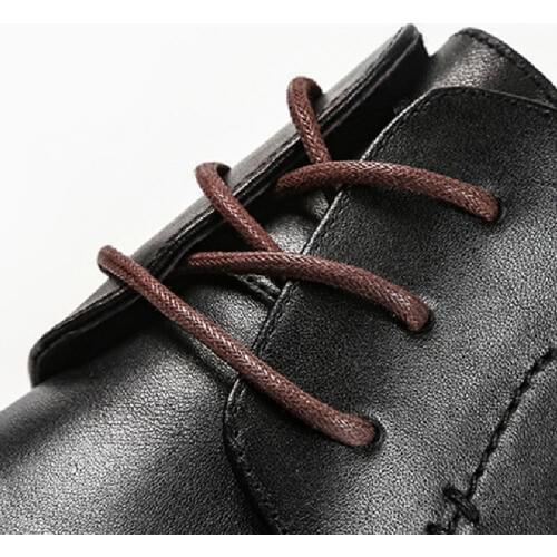 Waxed Cotton Round Shoelaces leather shoes boots casual shoes lace Fashion Classic Unisex Waterproof Leather Shoe Laces