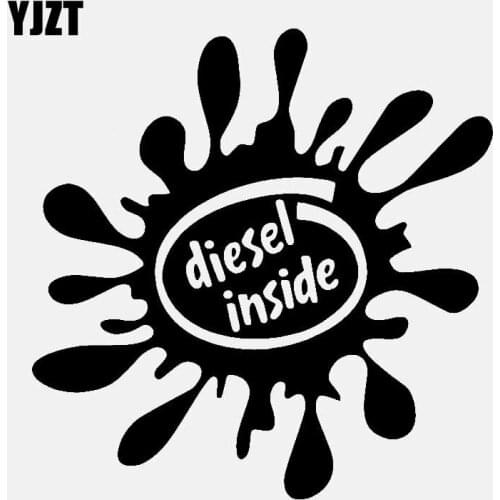 YJZT 13.9CM*14.2CM diesel insode Funny Vinyl Decal Car Sticker Black/Silver C3-1016