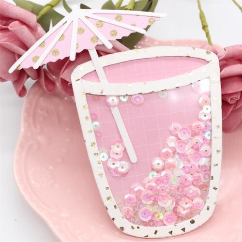 ZFPARTY Glasses/Cup Metal Cutting Dies Stencils for DIY Scrapbooking Decorative Embossing DIY Paper Cards