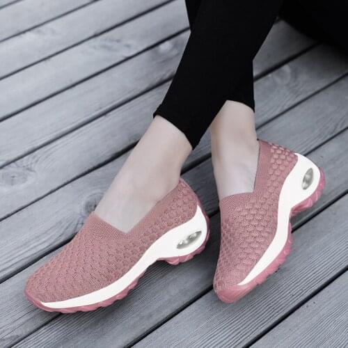 Women Breathable Sneakers Slip-On Spring Summer Cushioning Sports Shoes Female Comfortable Womens Loafers Flats