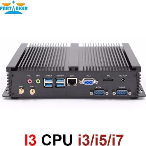 2 COM Industrial Rugged Mini PC Server with Intel Core i3 4010u 5005u i5 4200u Processor 4*USB3.0 Wifi 300M