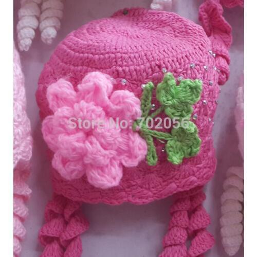 2016 Handmade crochet beanie baby girls hat tamhat cap barret knit hat Skullies 22pcs/lot MIXED COLOR STYLE #3703