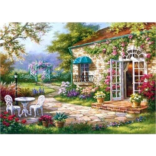 5D DIY House Pastoral Rural Diamond Painting Scenic Full Drill Nouveaute Mosaic Embroidery Cross Stitch home decor gifts