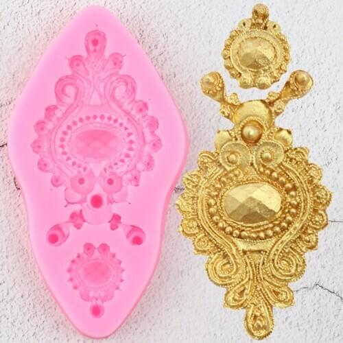 Diamonds Gem Silicone Fondant Mold Cupcake Topper DIY Wedding Cake Decorating Tools Jewelry Candy Clay Chocolate Gumpaste Mould