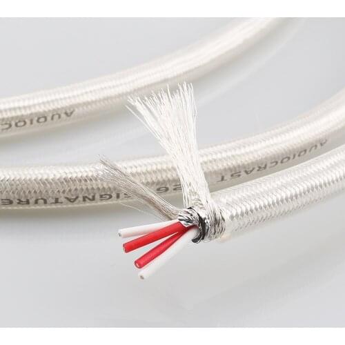 1M Audio Silver-Plated Hi-End RCA Audio Interconnect Cable for DIY Amplifier CD Player
