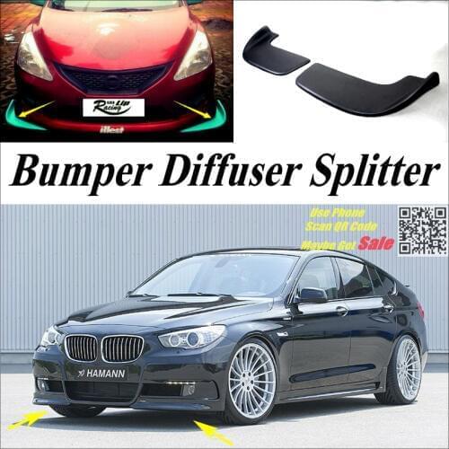 Car Splitter Diffuser Bumper Canard Lip For BMW 5 M5 F10 F11 F07 2010~2016 Tuning Body Kit / Car Flap Fin Chin Reduce Body