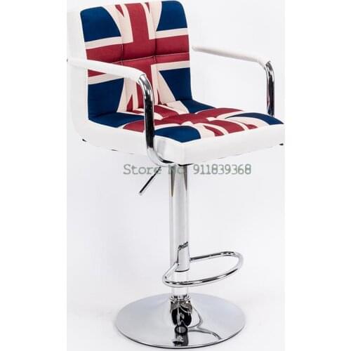 European Style Bar Chair Bar Chair Bar Chair High Foot Desk Chair Simple Cashier Stool Bar Stool Lift Front Desk Back Chair