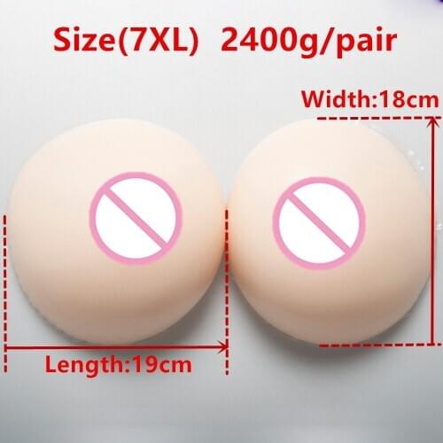 White Skin Color Boobs 2400g/pair Realistic Breast Forms Silicone Crossdresser Transgender Breast Enhancer
