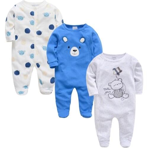 KAVKAS Baby Boy Rompers ropa de bebe Newborn 0-3 months clothes 100% cotton Long Sleeve menino Romper Infant Jumpsuit