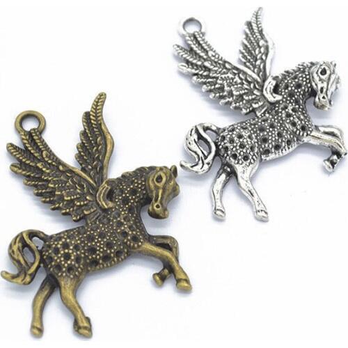 Hot Sale 10pcs Fashion gifts vintage Pegasus alloy charms DIY making bracelet necklace jewelry accessories Animal Pendant series