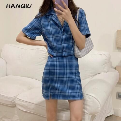 Блузки в клетку HANQIU China At AliExpress