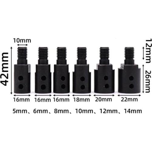 Shank M10 Arbor Mandrel Connector Adaptor 5mm-14mm Cutting Tool Accessory for Angle Grinder