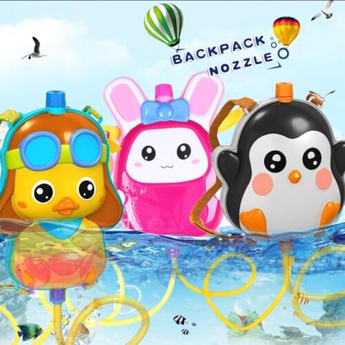 Cartoon Animal Water Water Spray Toy Backpack Children Long Range Beach Play Toy Water Guns Sprayer For Children Outdoor Toys