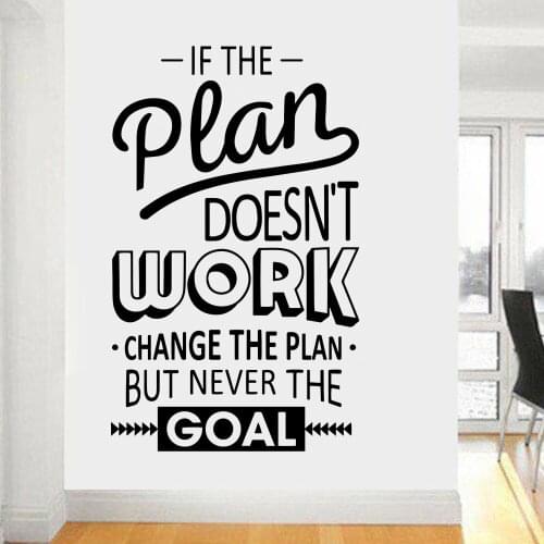 Classic Sentence Vinyl Art Wall Stickers Wallpaper For Office Decoration Wall Decals Sticker Mural Home Decor Poster