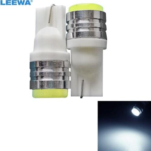 LEEWA 4pcs White Car T10 194 168 Interior 2W Ceramic LED Bulb Light Reading Light Lamp Bulb Styling Lamp DC12V #CA4665