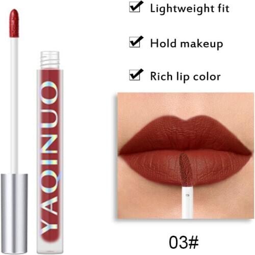 1PCS Lip Glaze Matte Moisturizing Waterproof Long-lasting Non-stick Cup Brighten Skin Easy To Apply Unisex Beauty Makeup Tools