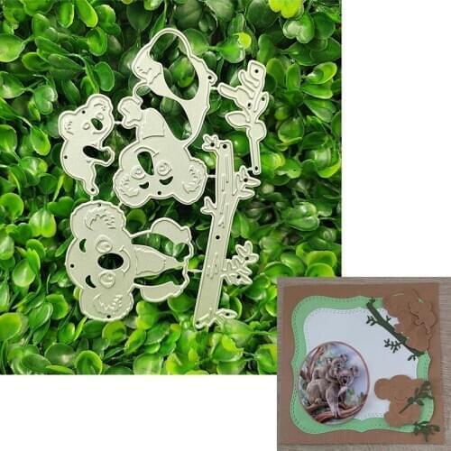 Suitable for Christmas metal cutting mold and DIY scrapbook album 3D greeting card making animal Koala template 2021 NEW