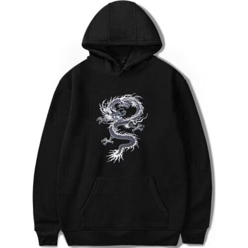 Hot Sale Hoodies Mens 2020 Chinese Dragon Print Hoodie Street Casual Hip Hop Sweatshirts Men High-End Brand Hoody Clothes
