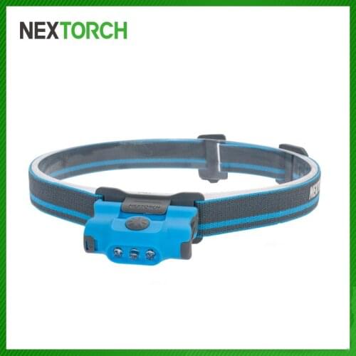 Headlamp Head Torch High Power 48 Lumens 110 Hours Runtime Detachable Clip 180° Adjustable White Red LED NEXTORCH #ECO STAR