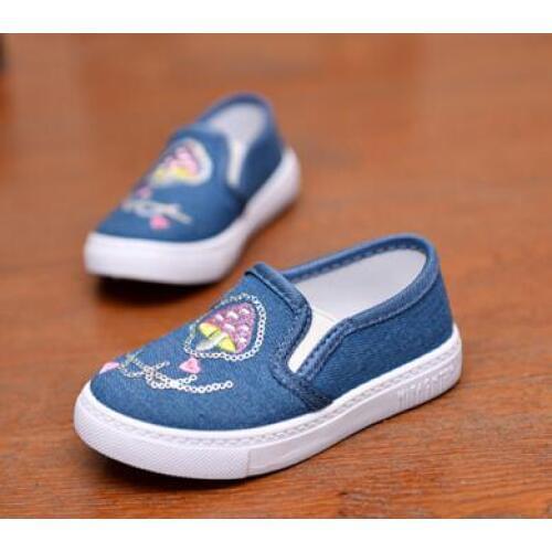 2019 spring and autumn new canvas shoes for children kids shoes for girl breathable cloth casual kids shoes
