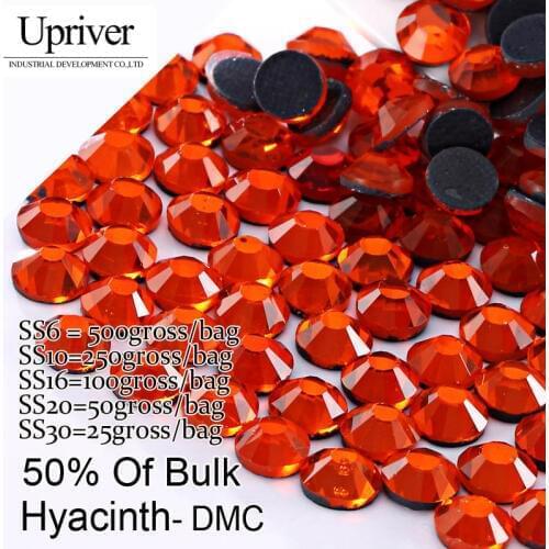 Bulk Packing Shiny Stones Flatback Best Quality SS6 SS10 SS16 SS20 SS30 Hyacinth Hotfix Rhinestones