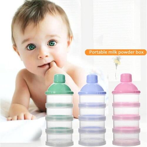 Portable Milk Powder Formula Dispenser Food Container Storage Feeding Boxes for Baby Kids Toddler 4/5 Grid Baby Food Storage Box
