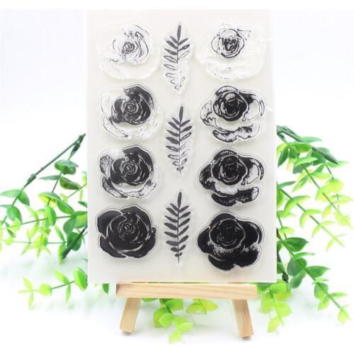 YPP CRAFT Flowers Transparent Clear Silicone Stamps for DIY Scrapbooking/Card Making/Kids Fun Decoration Supplies 218