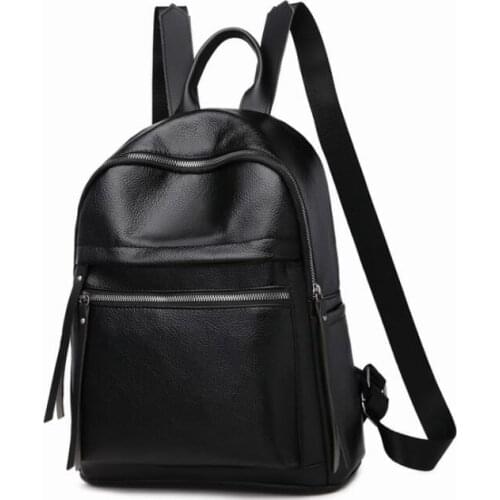 Khamezoa the new 2021 female bag backpacks pu independent stand popular backpacks girl street casual solid color black red bags
