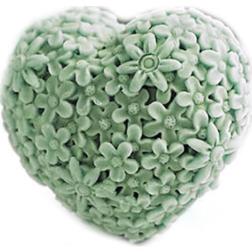PRZY HC0016 Silicone Molds Soap Mold Flower Soap Candle Molds Chocolate Mould Fondant Mold Clay Resin Heart of Flowers