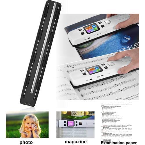 New Arrival Portable 1050DPI Handhold Document Scanner JPG / PDF Format Document Image Scan Scanner with LCD Displayer Support4A