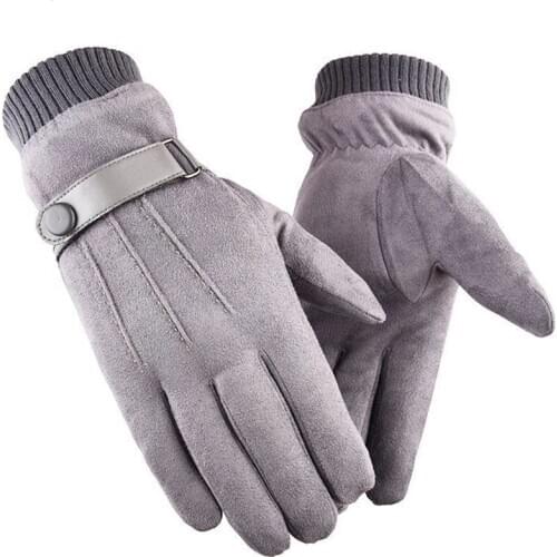 Warm in Winter and Thick Suede Gloves Suitable for Skiing and Cycling Support Contact Sn General Size