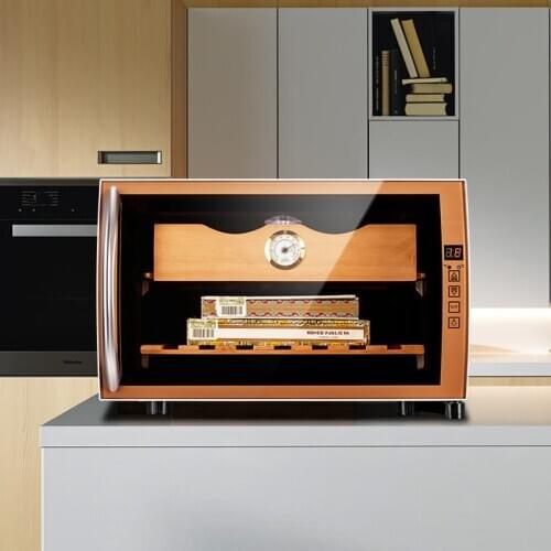JIFENG New Intelligent constant temperature Unique Spanish Cedar Wood Humidor W/ Humidifier Hygrometer Cigars Humidor Box
