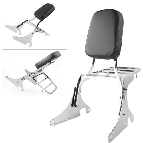 VN400 VN800 Motorcycle Passenger Sissy Bar Backrest Luggage Rack Pad For Kawasaki Vulcan VN 400 800 1995-2012