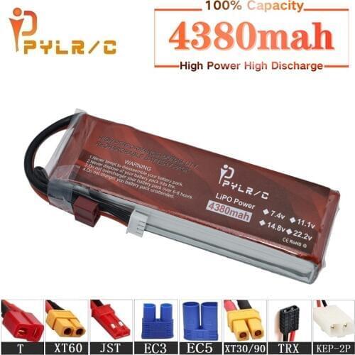 High Rate 11.1v 4380mAh Lipo Battery For RC Helicopter Parts 3s Lithium battery 11.1v 45C RC Cars Airplanes Drone Battery T/XT60