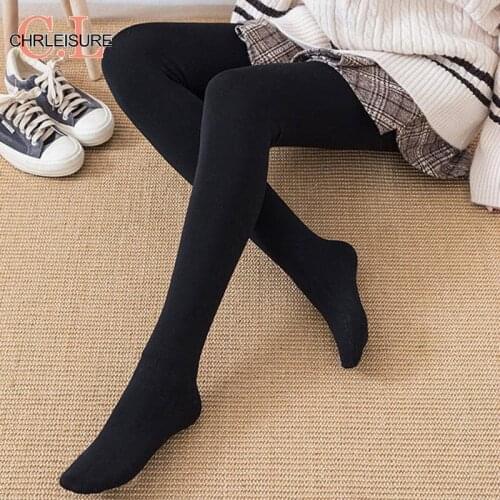 CHRLEISURE Winter Leggings Woman Velvet Pants Keep Warm High Waist Thick Legging Slim Fit Thermal Legging for Women