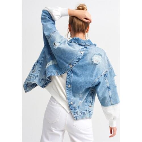 Womens Blue Backed Combed Temporary Shed Count Coats